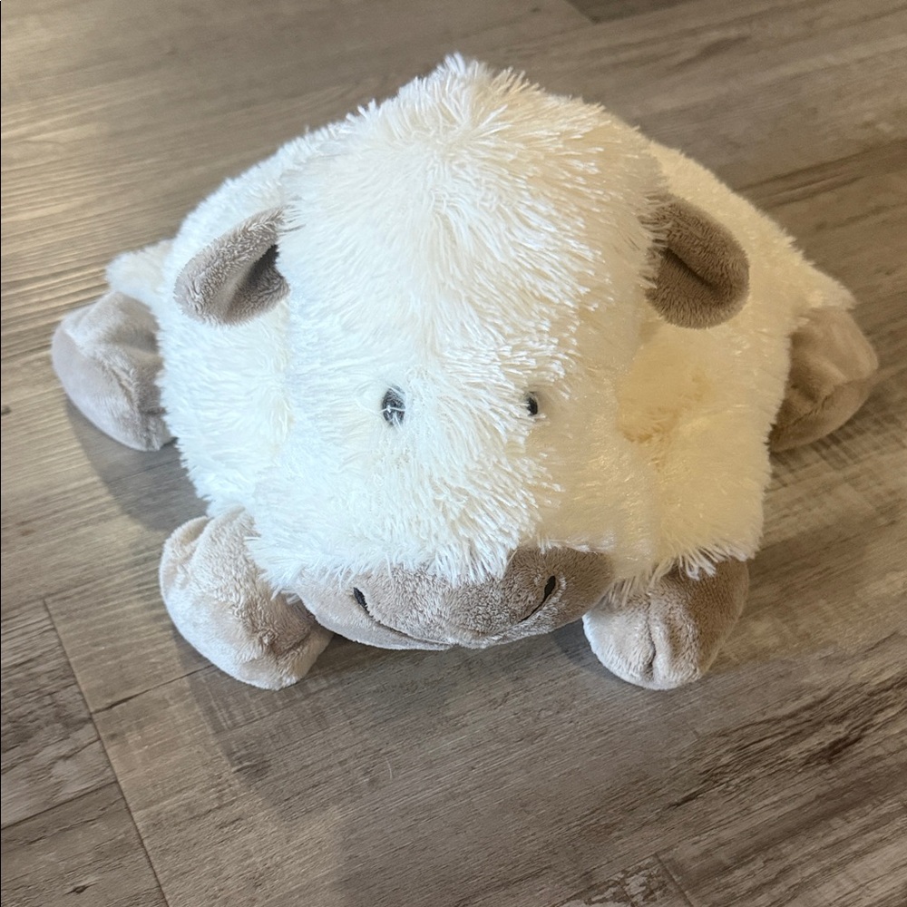 Jellycat Cream & Tan Plush Sheep Pillow